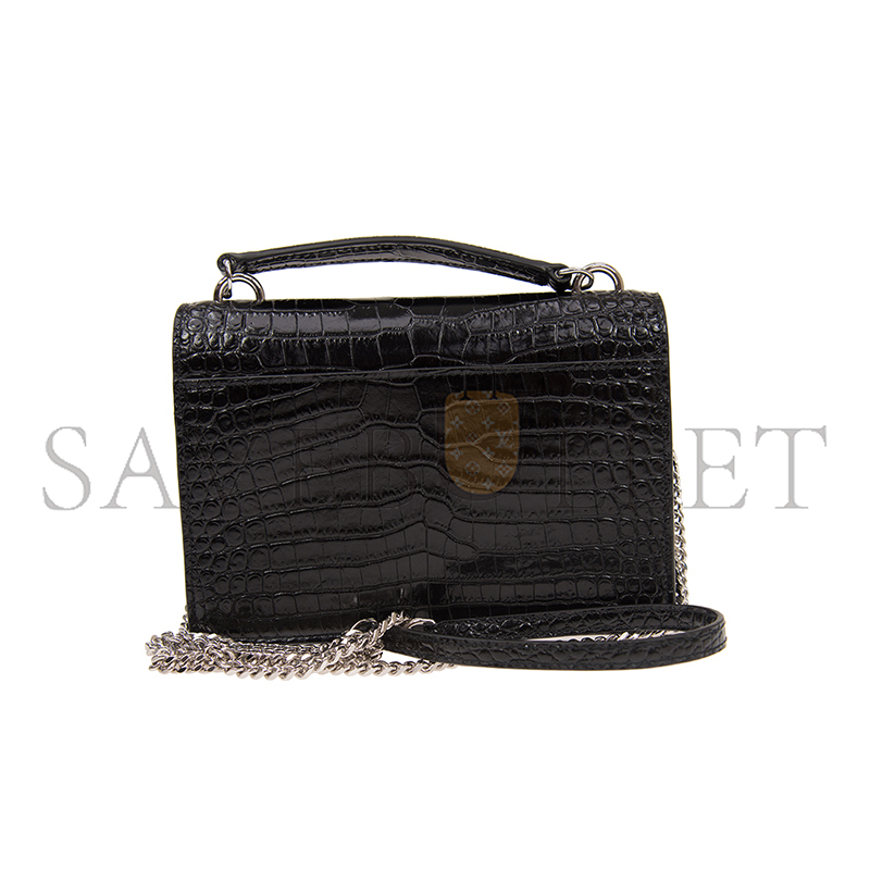 Y*L sunset chain wallet in crocodile-embossed shiny leather 533026dnd1n1000 (19*14*5.5cm)